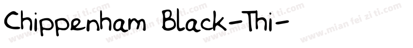Chippenham Black-Thi字体转换